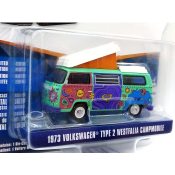 Volkswagen T2 Minibus Westfalia Camper 1973 - skala 1:64 - GreenLight